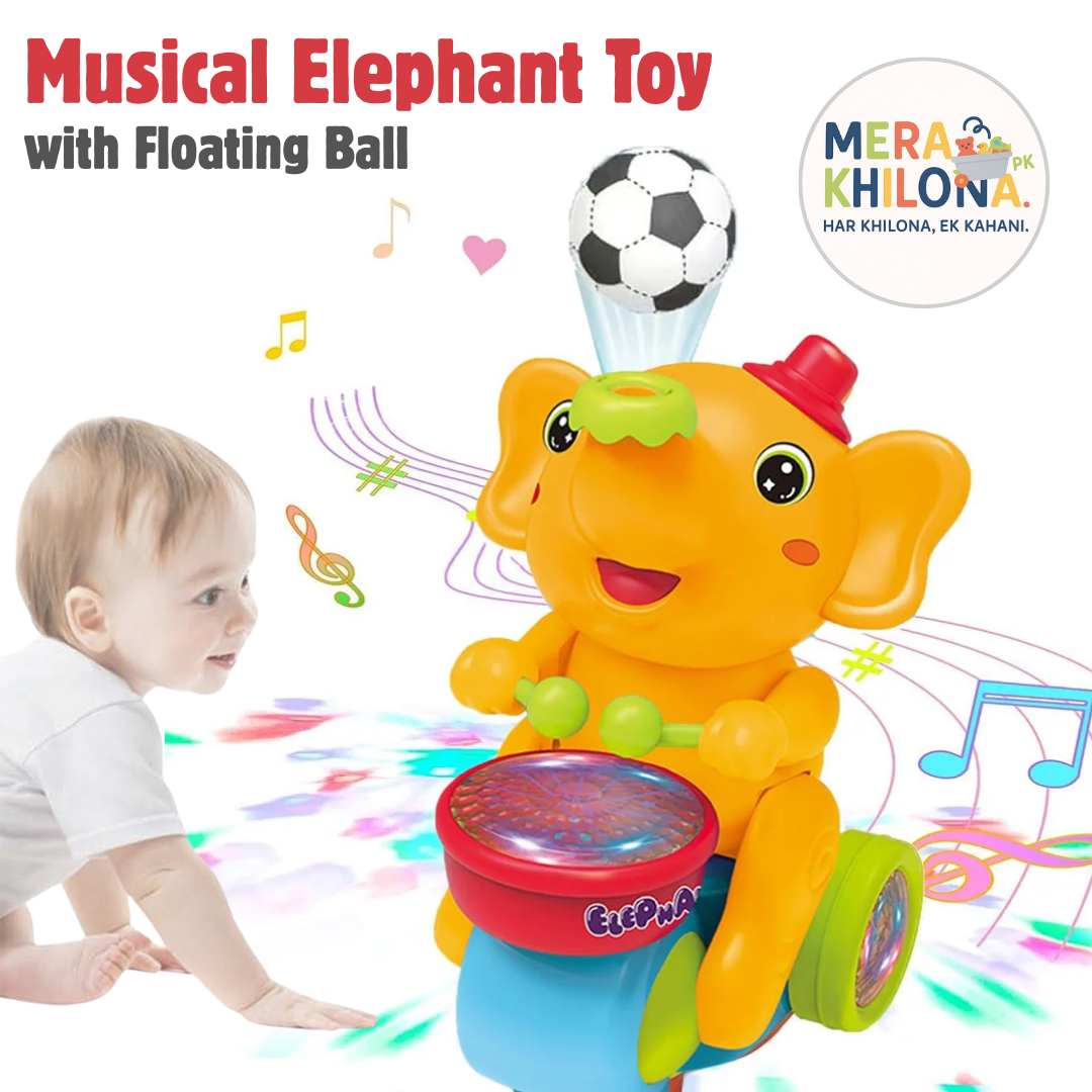 Musical Elephant Toy with Floating Ball