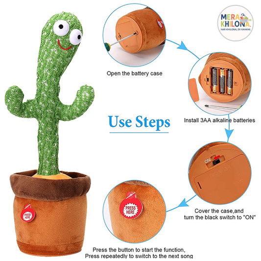 Dancing Cactus Toy with Music & Moves