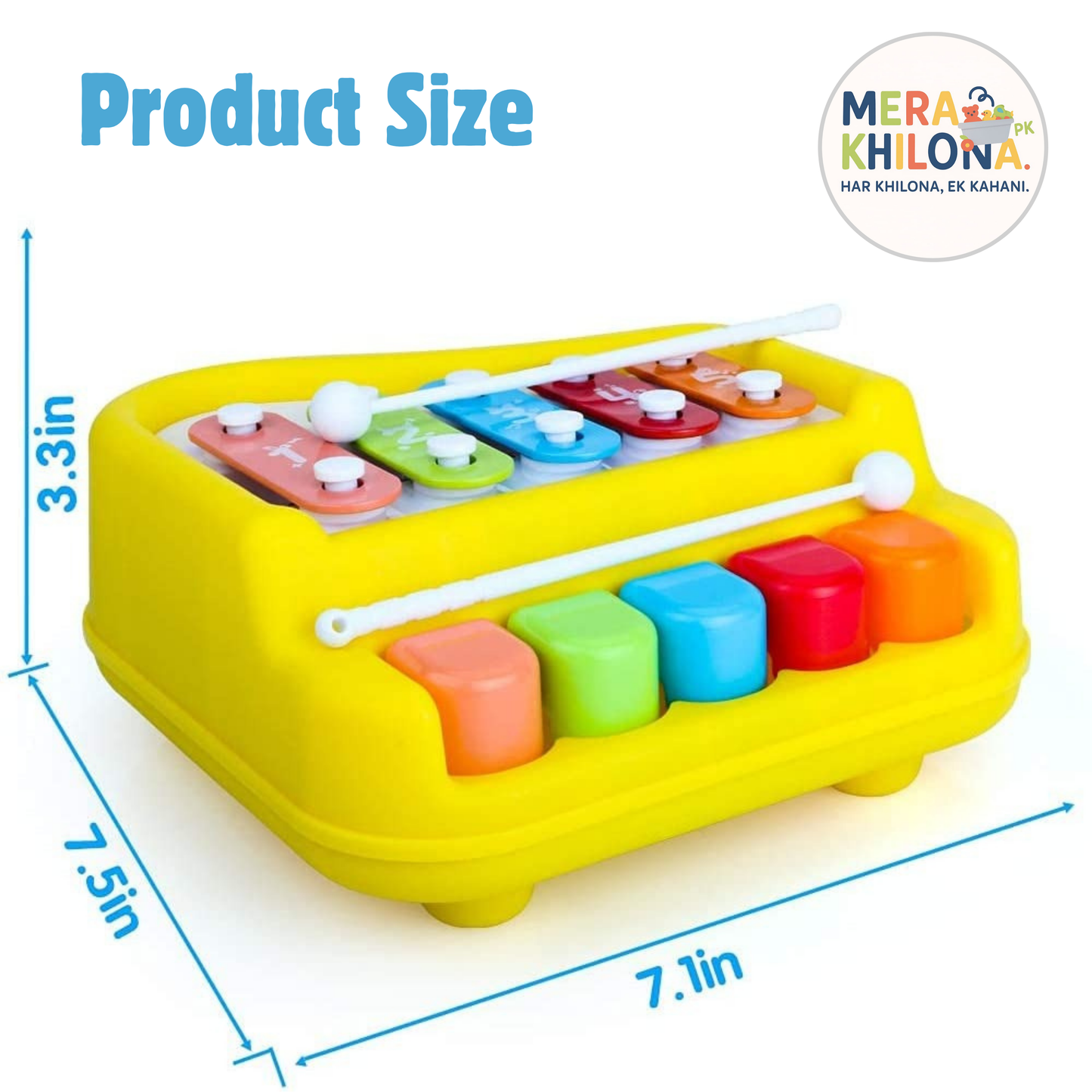 2-in-1 Piano & Xylophone