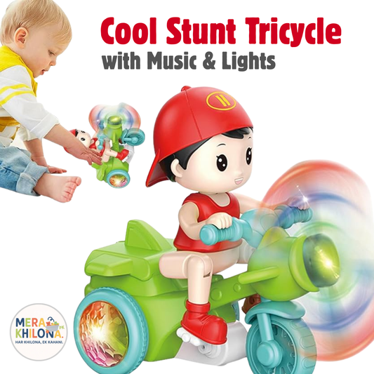 Cool Stunt Tricycle with Music & Lights