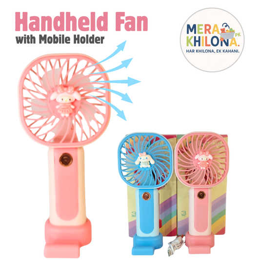 Mini Rechargeable Fan with Phone Holder
