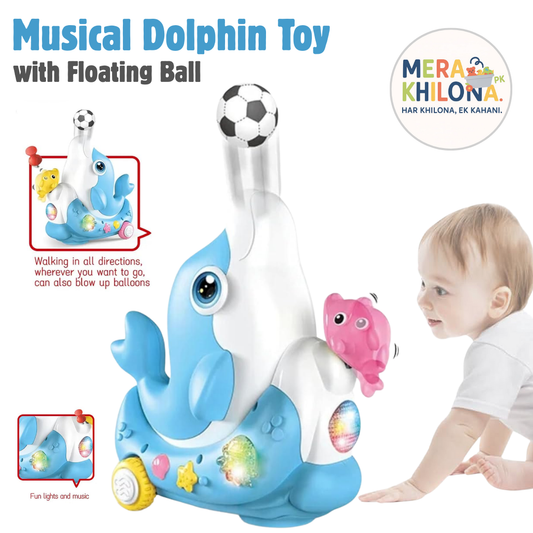 Musical Dolphin Toy with Floating Ball