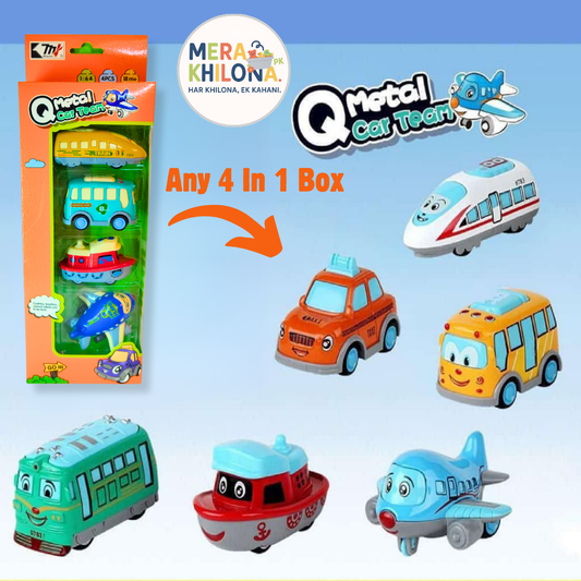 Q Metal Vehicle Team – 4 in 1 Set
