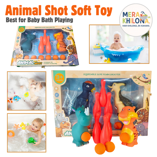 Animal Ball Shoot Bath Toy – 2 in 1 Play Fun